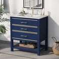 thumbnail image 5 of Churanty 30" Bathroom Vanity with Single Sink, Bathroom Combo Cabinet Undermount Sink with 2 Storage Drawer,Blue, 5 of 19