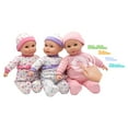 thumbnail image 2 of Cuddle Kids 14" Lovable Talking Triplets Dolls W/ Large Blanket & 3 Bottles, Kids Ages 2+, 2 of 5