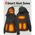 thumbnail image 4 of Heated Jacket for Women, Graphene Lightweight Heating Jackets with Battery Pack 12V Fast Charge 18400mAh Waterproof Windproof, Winter Outdoor Soft Shell Electric Heating Coat, 4 of 5