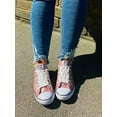 thumbnail image 2 of Cordón de suela plana con purpurina de metal de colores (blanco), 115 cm de largo, adecuado para zapatos deportivos para niños y mujeres, zapatos de baile y zapatos de skate, 2 of 5