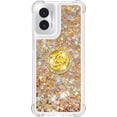 thumbnail image 2 of Case for Moto G Play 4G 2024, Moto G Play 4G 2024 Liquid Case Glitter Clear TPU Cute Love Quicksand Sparkle Phone Case with Stand Liquid Shockproof Cover for Moto G Play 4G 2024 Gold YBZ, 2 of 7