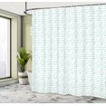 thumbnail image 4 of Ambesonne Grunge Shower Curtain, Geometric Rounds Design Art, 69"Wx84"L, Sea Green and White, 4 of 4