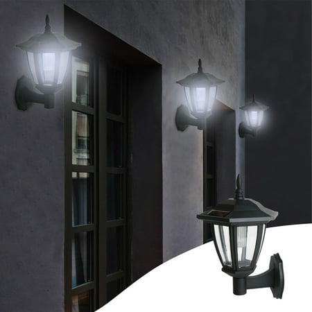 

Naittoop Solar Wall Lanterns Wall Mount Vintage Outdoor Wall Lantern Lamp for Garden Patio Garage Front Door Waterproof Outdoor Solar Lights for Garden Fence Post Backyard Decor 1 Pack Black