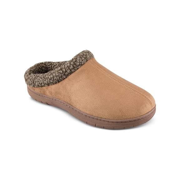 Haggar Mens Faux Suede Slip On Loafer Slippers