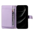 thumbnail image 4 of Allytechgroup Crossbody Wallet Case for iPhone 15 Plus, Slim PU Leather Protective Case Cover with Cash Slot, Credit Card Holder, Shock-Absorbent Bumper with Adjustable Strap, Purple, 4 of 12