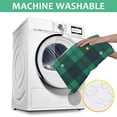 thumbnail image 3 of Meery Christmas Rectangle Table Cloth Green Buffalo Plaid Snowflake Table Clothes 60x102inch Polyester Happy Holiday Waterproof and Reusable Table Covers for Dining Table Buffet Parties Camping, 3 of 5