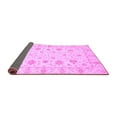 thumbnail image 2 of Ahgly Company Indoor Round Oriental Purple Modern Area Rugs, 3' Round, 2 of 4