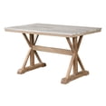 thumbnail image 1 of Table à Manger Rustique en Bois Naturel avec Plateau en Faux Marbre, 1 of 2