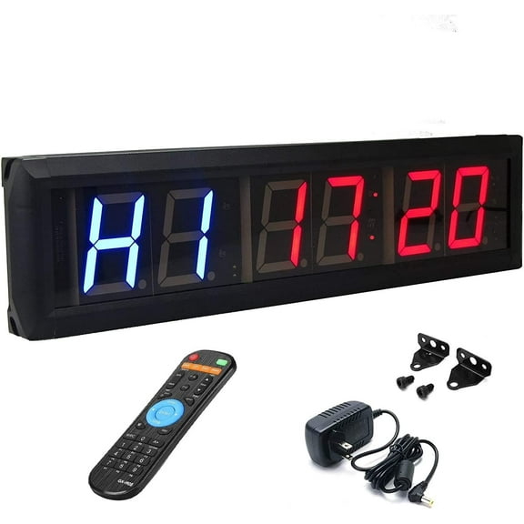 Btbsign 2.3 inch Workout Timer Wall Interval Clock Stopwatch with Remote