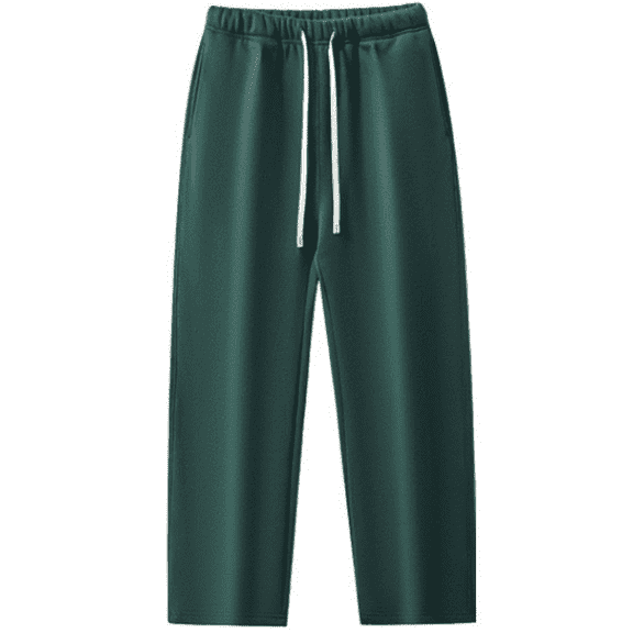 Men's Loose Casual Stretch Dark Green Trousers