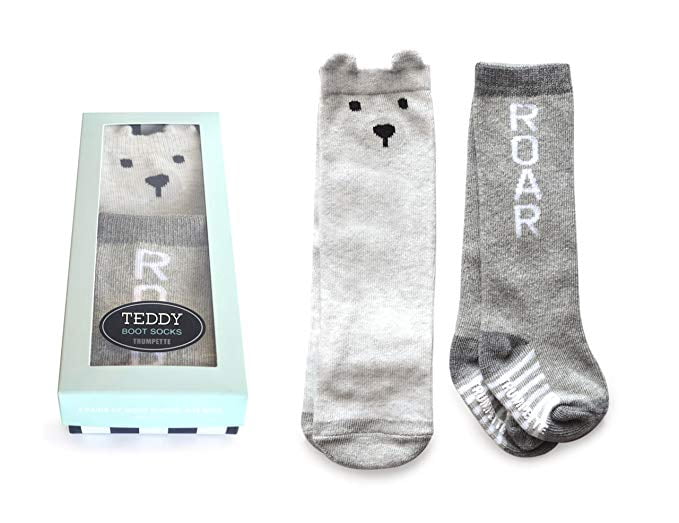 Trumpette Boot Socks Teddy 2pk / 0-12m