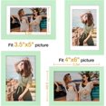 thumbnail image 3 of Vittanly 4x6 Picture Frame, Premium Material with Shatter Resistant Plexiglass, Display Pictures 3.5x5 with Mat or 4x6 without Mat, Photo Frame for Wall or Table Top Display, Light Green, 1 Pack, 3 of 6