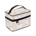 thumbnail image 4 of Yiaed Beautiful Rabbit Print Makeup Bag Travel Cosmetic Bags for Women Girls Zipper Pouch Makeup Organizer, 4 of 4