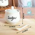 thumbnail image 5 of Quyimy Ceramic Sugar Bowl with Lid and Spoon 7 Ounces (White), 5 of 8