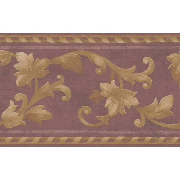 879080 Architectural Satin Scroll Wallpaper Border 71b06611