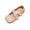 Khaki, variant on Girls Ankle Strap Flats Toddler Dress Shoes Kids Walking Shoes Crisscross Strap Pearl Decor Soft Sole Casual Party School Everyday Wear