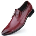 thumbnail image 2 of Mio Marino Men’s Slick Wingtip Leather Dress Shoes, 2 of 6