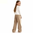thumbnail image 5 of Girls Wide Leg Sweatpants Fashion High Waisted Casual Baggy Joggers Girls Athletic Pants with Pocket Size 7-16, 5 of 7