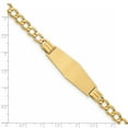 thumbnail image 3 of 14K Yellow Gold Curb Link 5.9mm Soft Diamond Shape ID Bracelet, 3 of 6