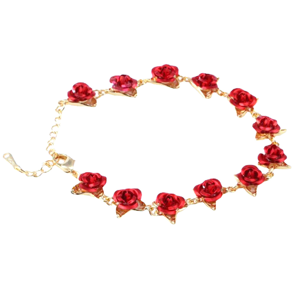 Rose Flower Bracelet Decorative Bracelet Chic Wrist Chain Wrist Jewelry