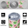 thumbnail image 4 of Pioneer Flower Floral Print Pattern 20oz Skinny Tumbler with Straw & Lid, Double Wall Vacuum Insulated Cup, Leak-Proof, Cup Holder Friendly, Hot 6H Cold 12H, 4 of 6