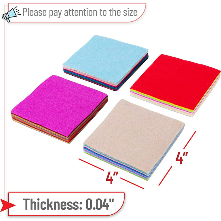 Apehuyuan Colored Felt Fabric Sheets 8*12 inches 40 Pcs 1mm Thick
