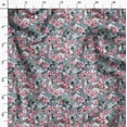 thumbnail image 3 of Soimoi Floral Print, Silk Fabric, Decor Sewing Fabric by The Yard 42 Inch Wide,Decorative Fabric for Shirts Suits Ties, Grayish Blue, 3 of 6