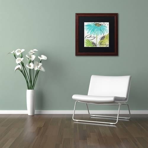Trademark Fine Art "Daisy Morning II" Canvas Art by Color Bakery Black Matte, Wood Frame