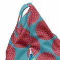 thumbnail image 5 of Vintage Lounger Chair Bag, Geometric Circles Dots Triangles Pointy Floral Inspired Print, High Capacity Storage with Handle Container, Lounger Size, Dark Seafoam Magenta, by Ambesonne, 5 of 5