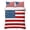 Blue Red, variant on Twin XL Quilt Set 68''x98'', American Flag Lightweight Summer Bedspread Coverlet Set with 2 Pillow Shams, Blue Red USA Flag Breathable All Season Quilt Bedding for Dorm/Guest Room
