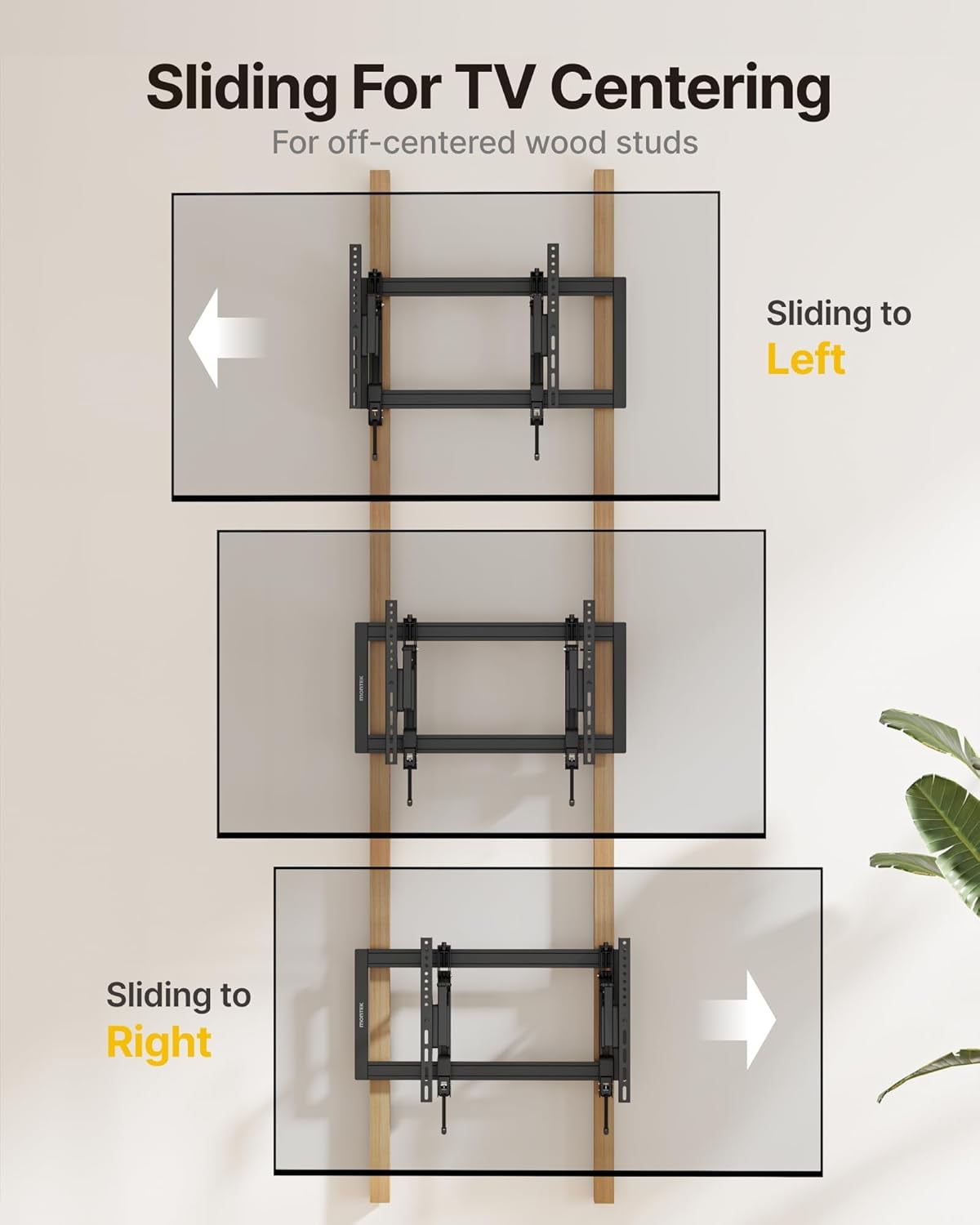 monTEK Heavy Duty Tilting TV Wall Mount for 37–90 Inch TVs up to 200 lbs, Low Profile TV Bracket with Tilt & Swivel, 6.8" Extension, Fits 16/18/24" Studs, Max VESA 600x400mm, Black