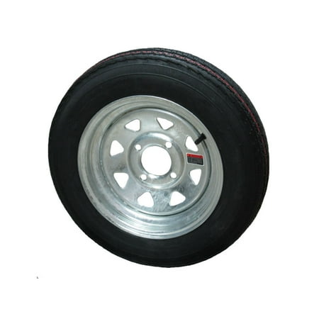 Boat Wheel - Eco-Trail 4.80-12 LRC Bias Trailer Tire & Wheel Galvanized Spoke 4-4.0 boat utility