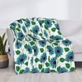 thumbnail image 3 of Yiaed Blue Sunflowers Print Blanket Throw Blanket Soft Cozy Flannel Blanket for Home Bed Sofa Couch Chair-50"x40", 3 of 6