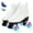 White + Flashing wheel, variant on EONROACOO Pink Roller Skates for Girls Boys, Light up Wheels Teen Kids Skates,Youth 1