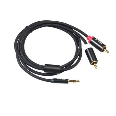 Subwoofer To Aux Cable 3.5mm Jack to 2 RCA AUX Audio Cable 0.5m 1m 3m 5m 10m Cables for Mobile Phone Connected Subwoofer Laptop MP3/mp4 Speakers DVD ()