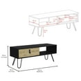 thumbnail image 4 of Nmkwnr Rectangle Wood Top Center Table Coffee Table with Open Shelf and Drawer, 4 of 6