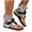 Silver, variant on Women's Crocodile Pattern Ankle Boot Sandals, Thong Flat Summer Shoes for Casual Wear