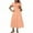 Orange, variant on VBTAPA Summer Dresses for Women Short Sleeve V Neck Maxi Dress Smocked Waist A Line Dresses Flowy Tiered Tunic Dress with Pockets Sales of Today Blue L