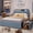 Blue, variant on COZONY Full Size Upholstered Bed Frame with 2 Storage Drawers and Bookcase Headboard Boucle Platform Bed No Box Spring Needed, Blue