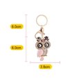 thumbnail image 2 of Queilt 1 Ornaments Beautiful Owl Rhinestone Key Chain Crystal Purse Keychain Bag Key（pink）, 2 of 5