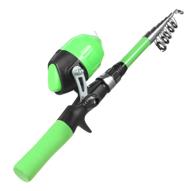 Fishing Rod Reel Combo Full Kit 1.5m Telescopic Fishing Rod Reel Set with  Hooks Soft Lures Barrel Swivels Storage Bag
