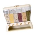 thumbnail image 4 of 6 Dispensador de arroz de cuadrícula Multipureze Visible Visible Smooth Lau Capacidad Gran capacidad Almacenamiento de alimentos Clear Organización de beige, 4 of 8