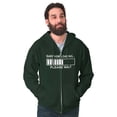 thumbnail image 5 of Sarcasm Loading Please Wait Zip Up Hoodie Men's Women's Brisco Brands 2X, 5 of 6