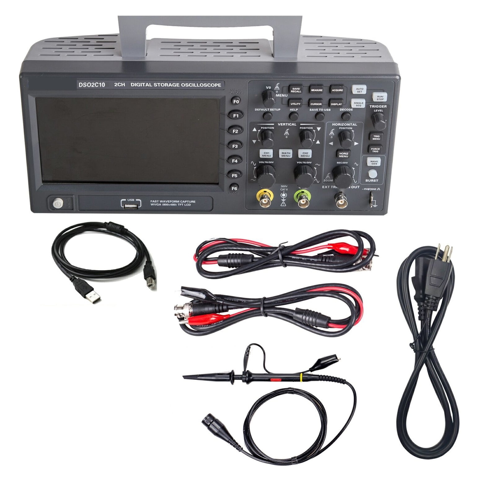 Digital Oscilloscope DSO2C10 2C15 2D10 2D15 2CH 100/150MHZ Storage Osciloscopio 1G Sampling With Signal Source ,Professional Designed