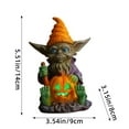 thumbnail image 3 of PATLOLLAV Fall Supplies Halloween Pumpkin Gnome Alien Resin Decoration,Pumpkin Gnome Statue with Light for Porch Garden Outdoor Yard Lawn Pathway Decor Fall Gnome Art Ornaments,Fall Clearance, 3 of 5