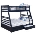 thumbnail image 3 of Ashton Twin Over Full 2-drawer Bunk Bed Navy Blue, 3 of 6