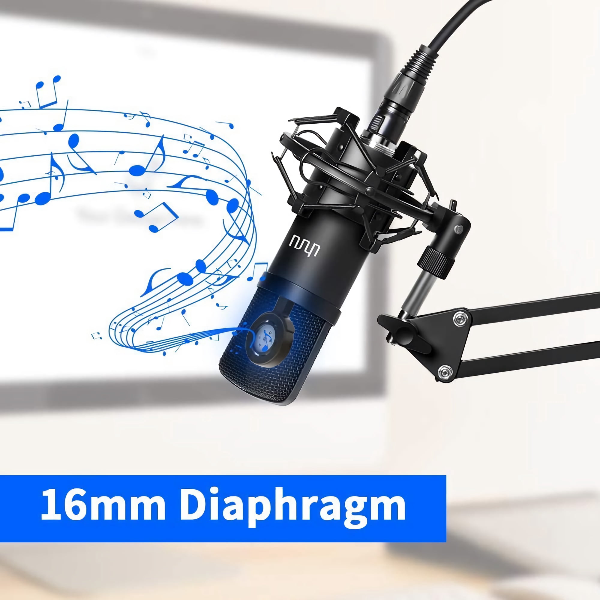 Condenser Microphone Set, Professional Studio Cardioid Microphone Kit with Boom Arm, Shock Mount for Streaming, Recording, Podcasts, YouTube - XM900