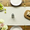 thumbnail image 3 of Ksopiavobs Beige Tassel Table Runner, Boho Linen Blend Rustic Farmhouse Style Kitchen Table Decoration Holiday Wedding Party Dinning Decor 13x36 Inch, 3 of 6