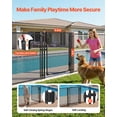 thumbnail image 2 of VEVOR Pool Fence Gate, 4 x 2.5 ft Inground Swimming Pool Fences Gate, Outdoor Security Fencing Door Kit with Self-Closing and Self-Locking Design, 352 gsm Teslin PVC Mesh, Easy Installation, Black, 2 of 9