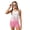 Pink Ice Cream, variant on COEQINE Girls Two Piece Tankini Swimsuit Racerback Bathing Suit with Chest Pad, Summer Hawaiian Swimwear with Boyshort for Kids 6-7 Years, for Water Play, Pink White Bow Heart